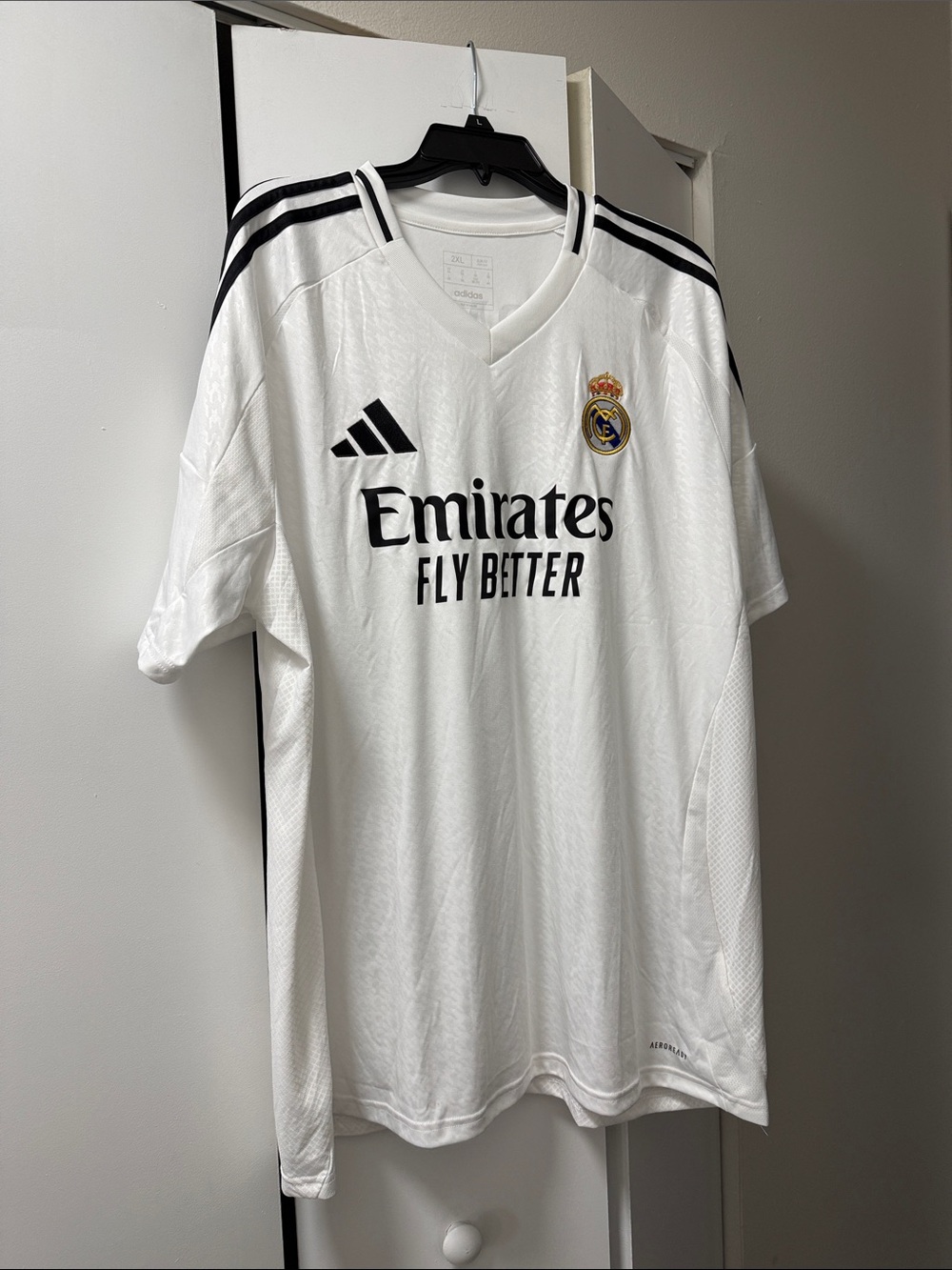 adidas Real Madrid Home Jersey - White with Black Details